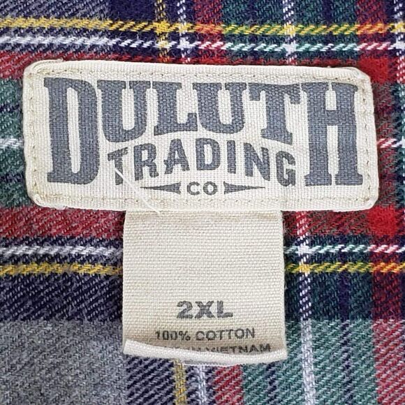 Duluth Trading Co Shirt Plaid Button Down Flannel Long Sleeve Red Men’s XXL - Picture 9 of 11